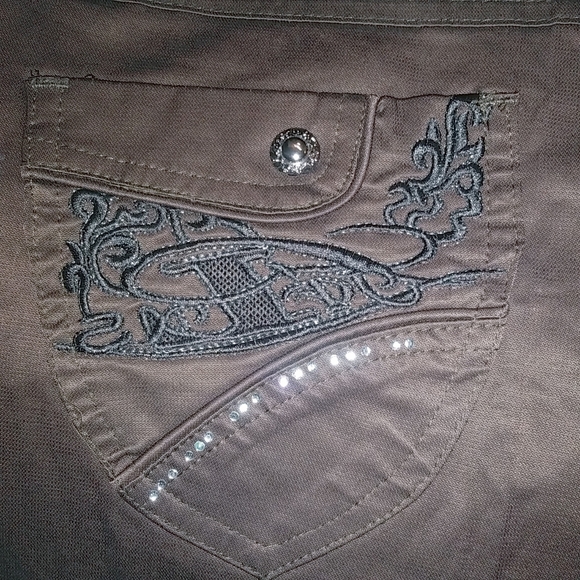 Red & Black 32x31 High Waisted Brown Rip Stop Pants - Picture 1 of 9